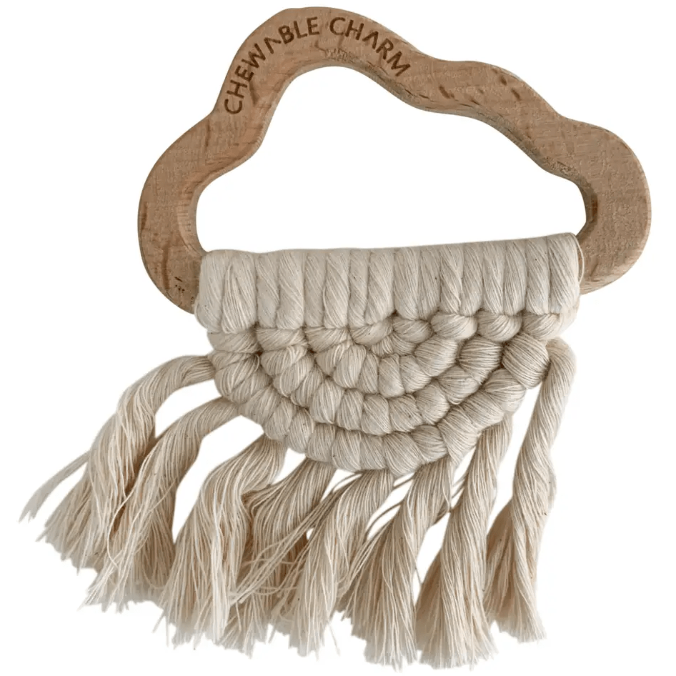 Chewable Charm Babies & Kids Organic Cloud Macrame Teether