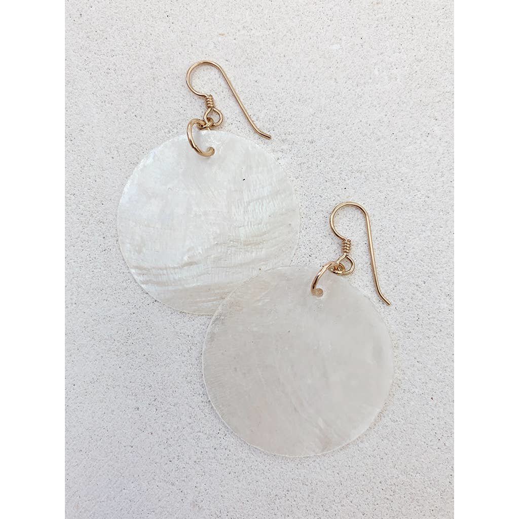 Co Kind Jewelry Earrings Simple Capiz Shell Earrings
