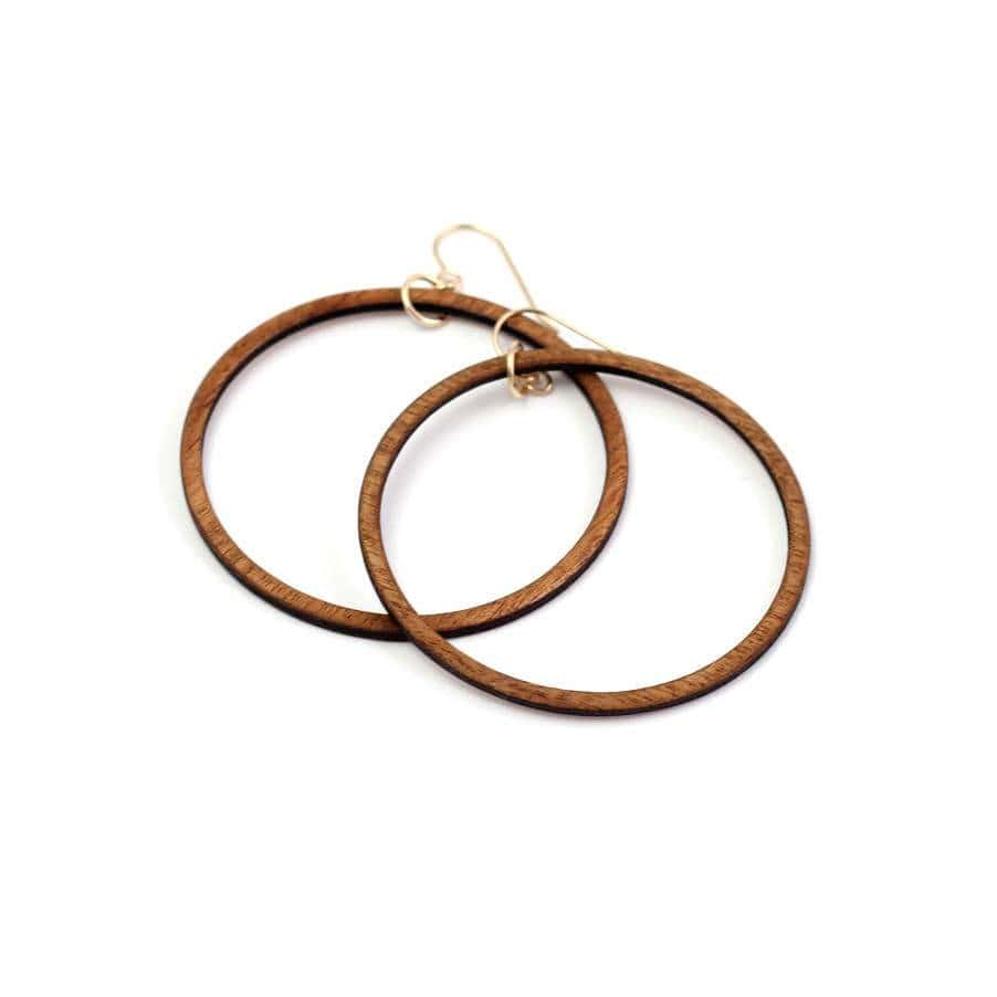 Company Kind Earrings Beach Party Wood Hoop Earrings