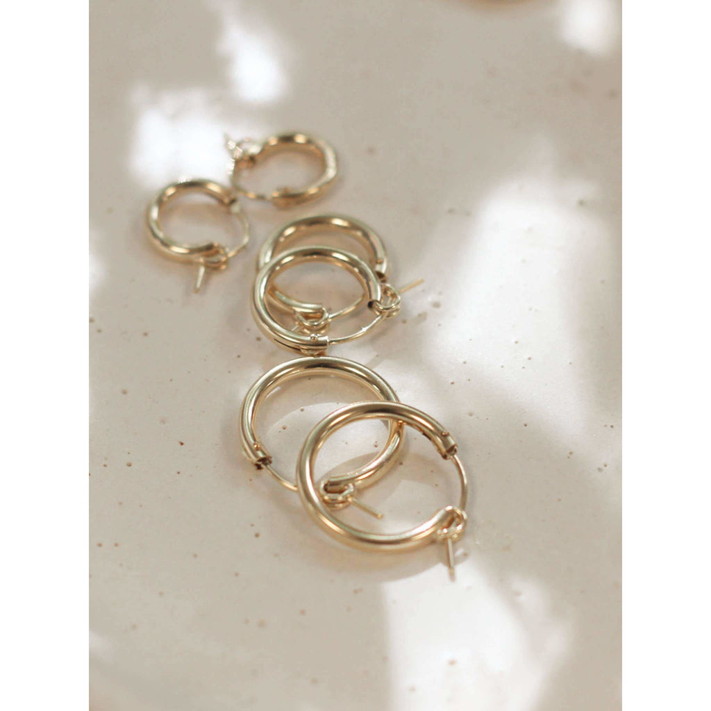 Company Kind Earrings Everyday 14kt Gold Hoops