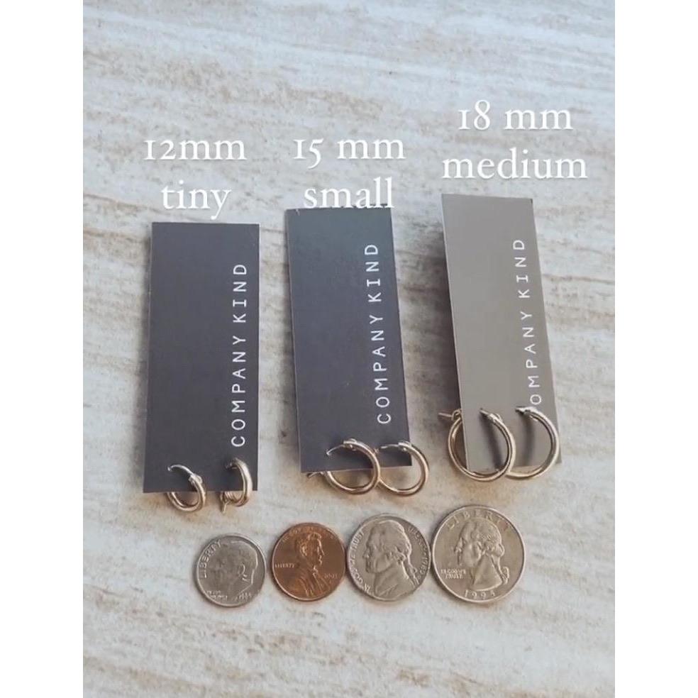 Company Kind Earrings Everyday 14kt Gold Hoops