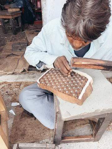 From Mila Women Sol Bandana Scarf- Hand Block Printed Cotton Bohemian Block Printed Italian Inspo Bandana