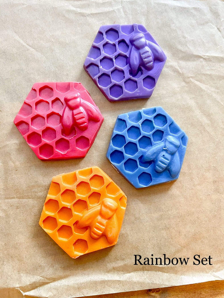 Harrison's Imagination Wax Rainbow Set (4 colors) All Natural, Dye and Paraffin Free, Waldorf Inspired Beeswax Modeling Wax by Harrison's Imagination Wax
