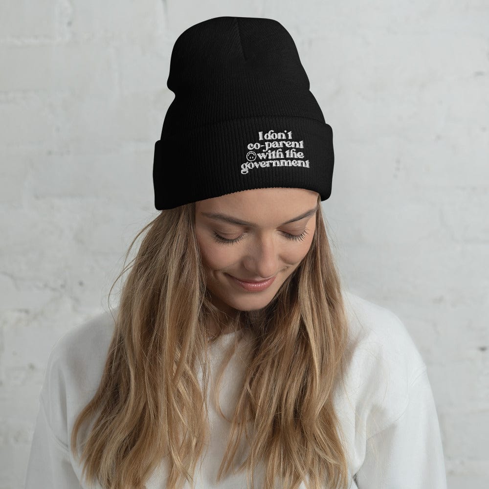 Naupaka Black I Don't Co-Parent with the Government Cuffed Beanie 6820008_8936
