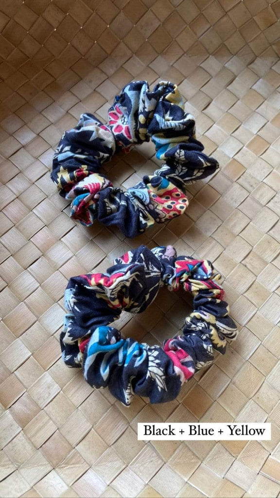 Naupaka Block Print Scrunchies