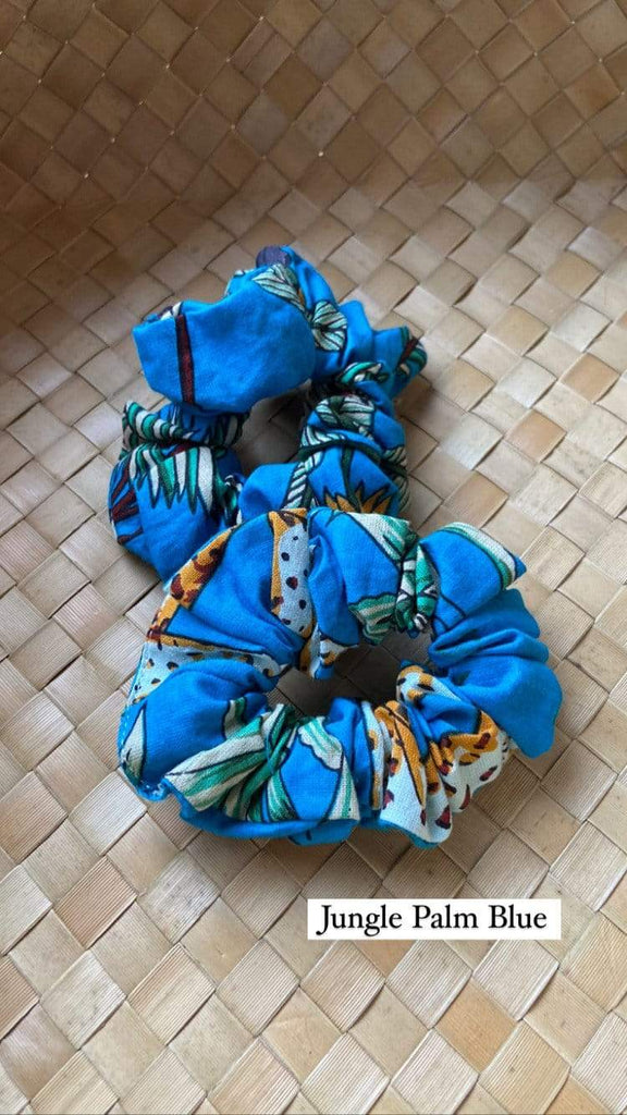 Naupaka Block Print Scrunchies