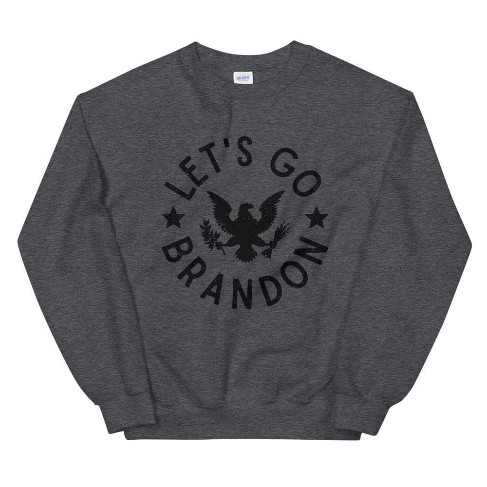Naupaka Dark Heather / S Let's Go Brandon Presidential Seal Unisex Sweatshirt 5354735_10833
