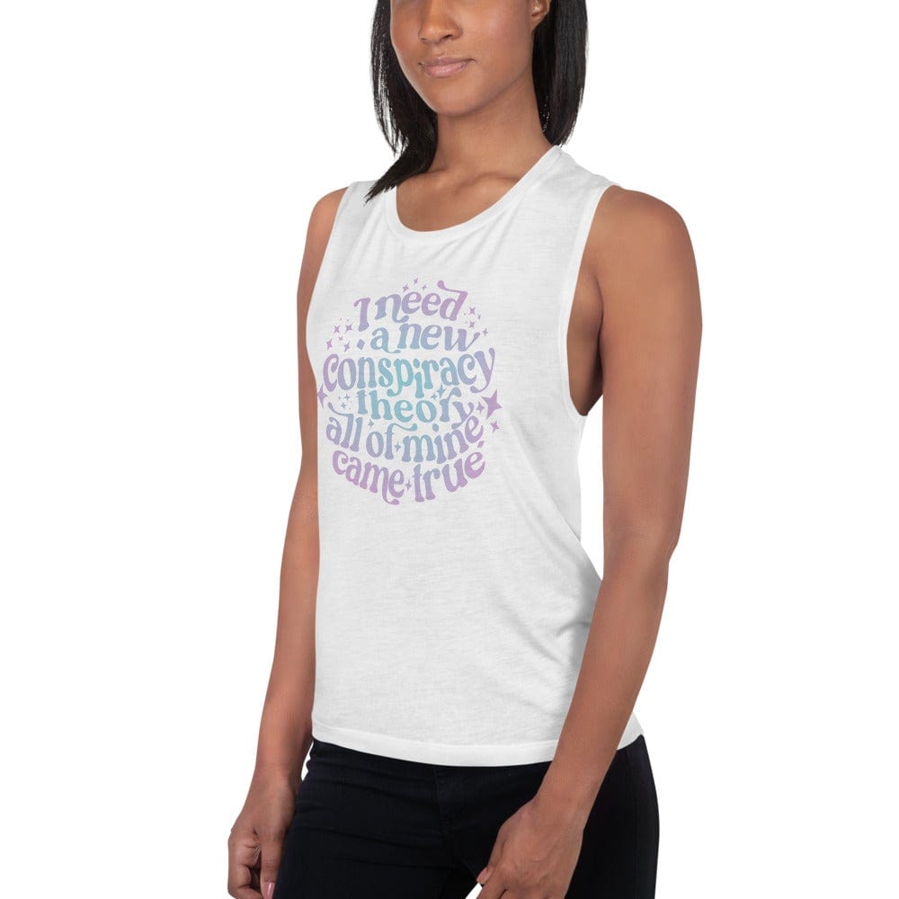 Naupaka I Need a New Conspiracy Theory Ladies’ Muscle Tank (Mermaid Tones, Nursing Friendly)