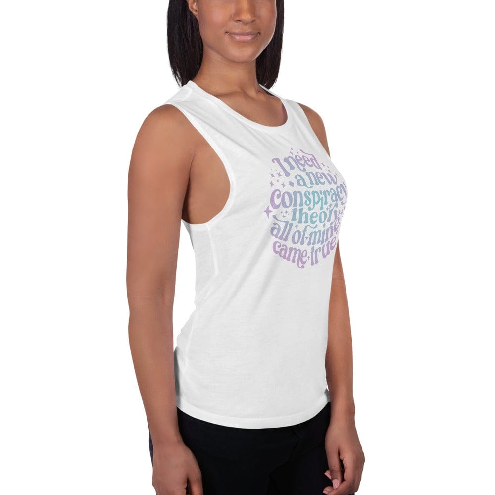 Naupaka I Need a New Conspiracy Theory Ladies’ Muscle Tank (Mermaid Tones, Nursing Friendly)