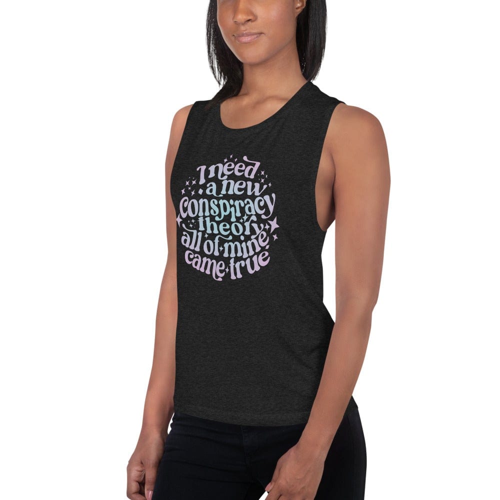 Naupaka I Need a New Conspiracy Theory Ladies’ Muscle Tank (Mermaid Tones, Nursing Friendly)