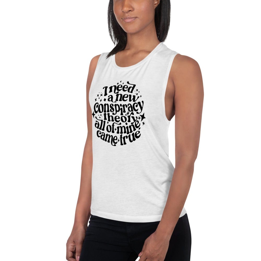 Naupaka I Need a New Conspiracy Theory Ladies’ Muscle Tank (Nursing Friendly)