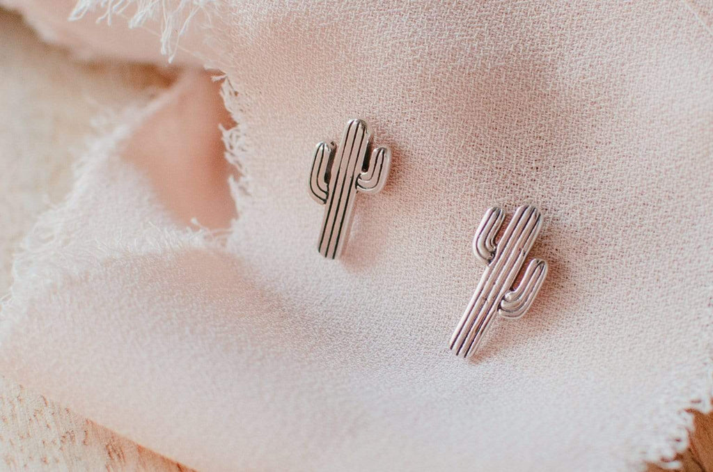 Naupaka Jewelry Cactus Stud Earrings