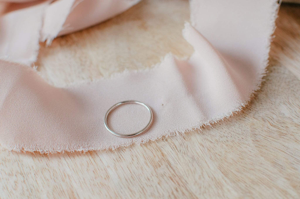 Naupaka Jewelry Dainty Sterling Silver Stacking Ring