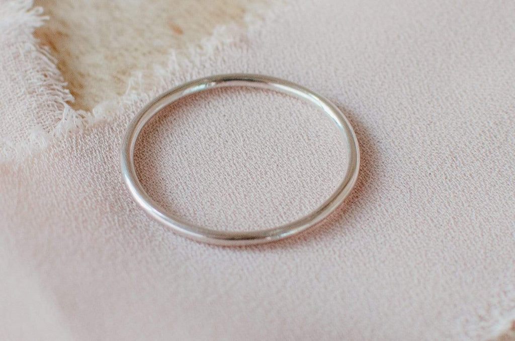 Naupaka Jewelry Dainty Sterling Silver Stacking Ring