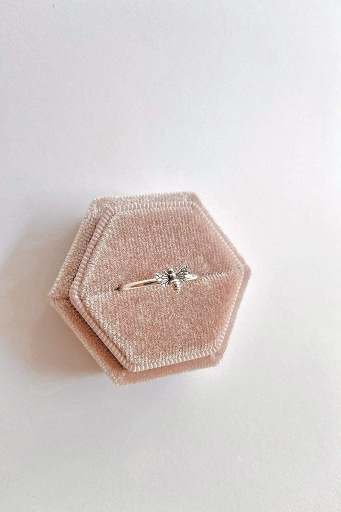 Naupaka Jewelry Tiny Bee Ring- Sterling Silver