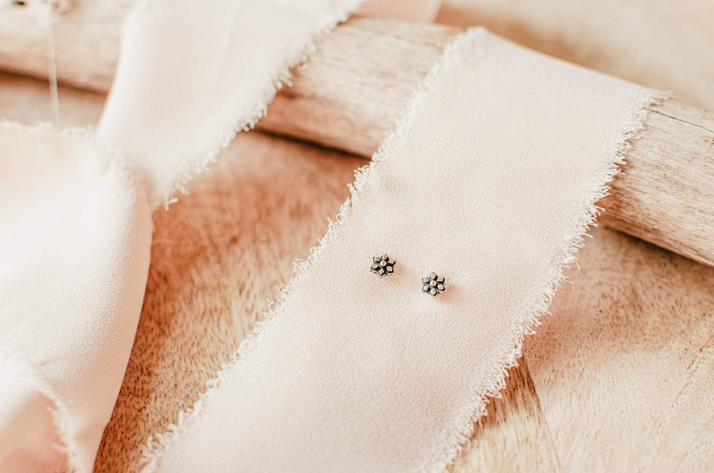 Naupaka Jewelry Tiny Mandala Flower Earrings