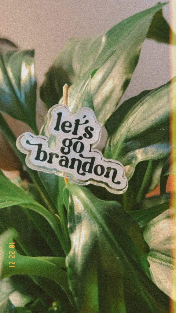 Naupaka Let’s go Brandon acrylic pin