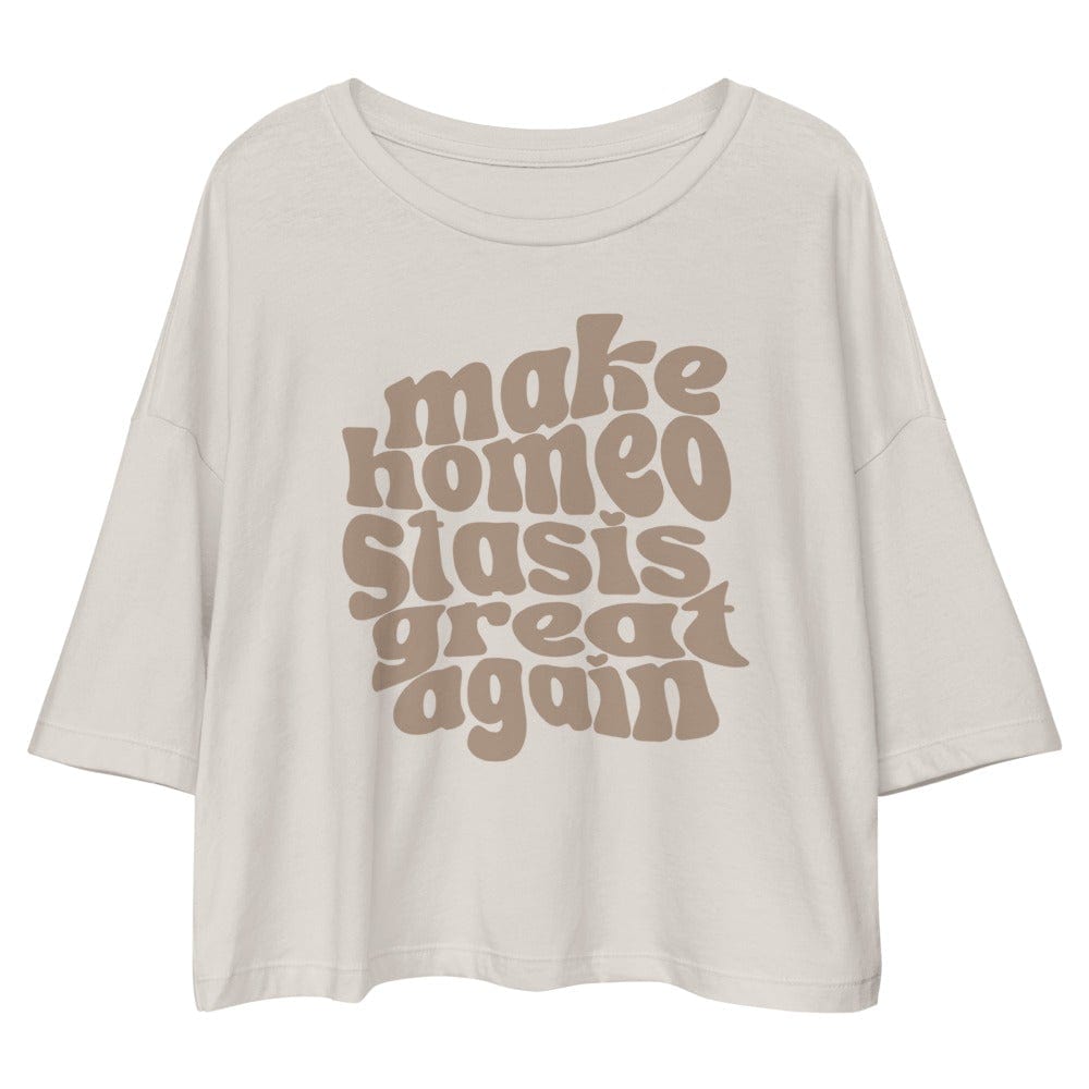 Naupaka Loose drop shoulder crop top