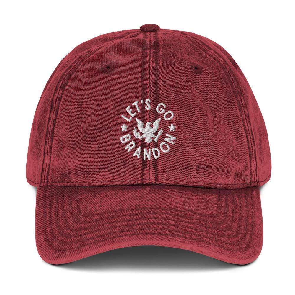 Naupaka Maroon Let's Go Brandon Presidential Seal Embroidered Vintage Hat 8353125_9793