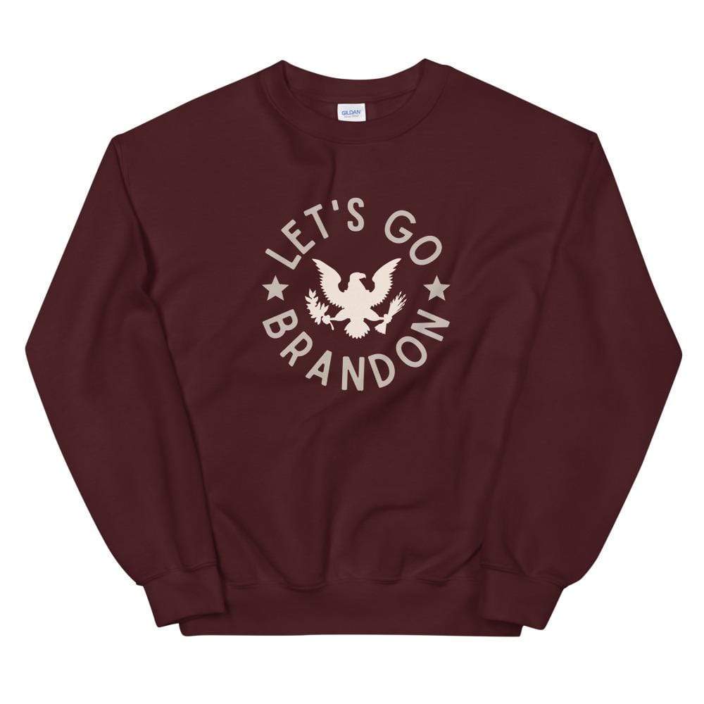 Naupaka Maroon / S Let's Go Brandon Tan & Pink Sweatshirt 3020910_5490