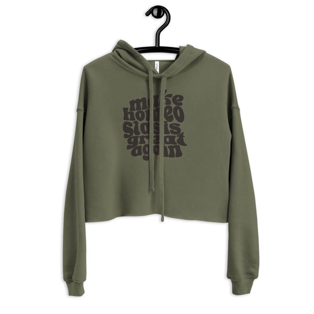 Naupaka Military Green / S Crop Hoodie 3959150_9643