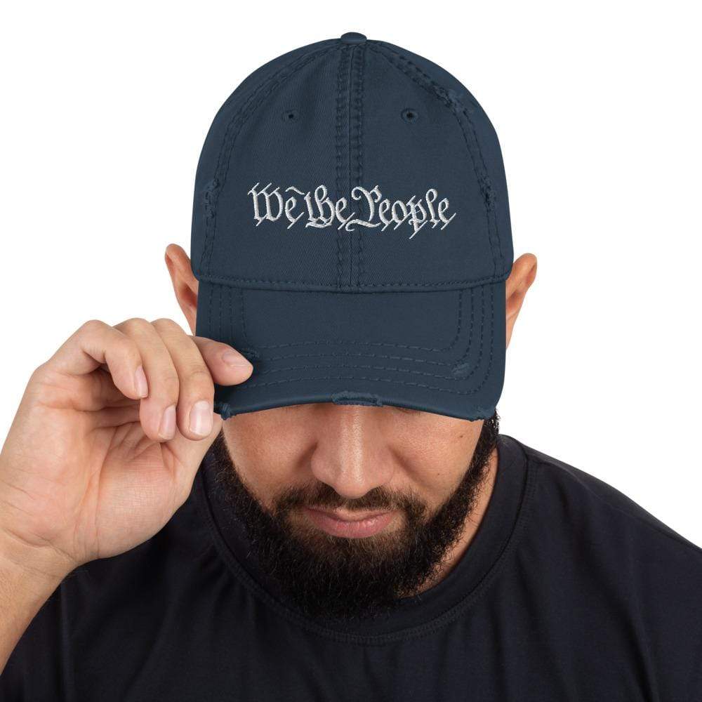 Naupaka Navy We the People Distressed Dad Hat 3174122_10991