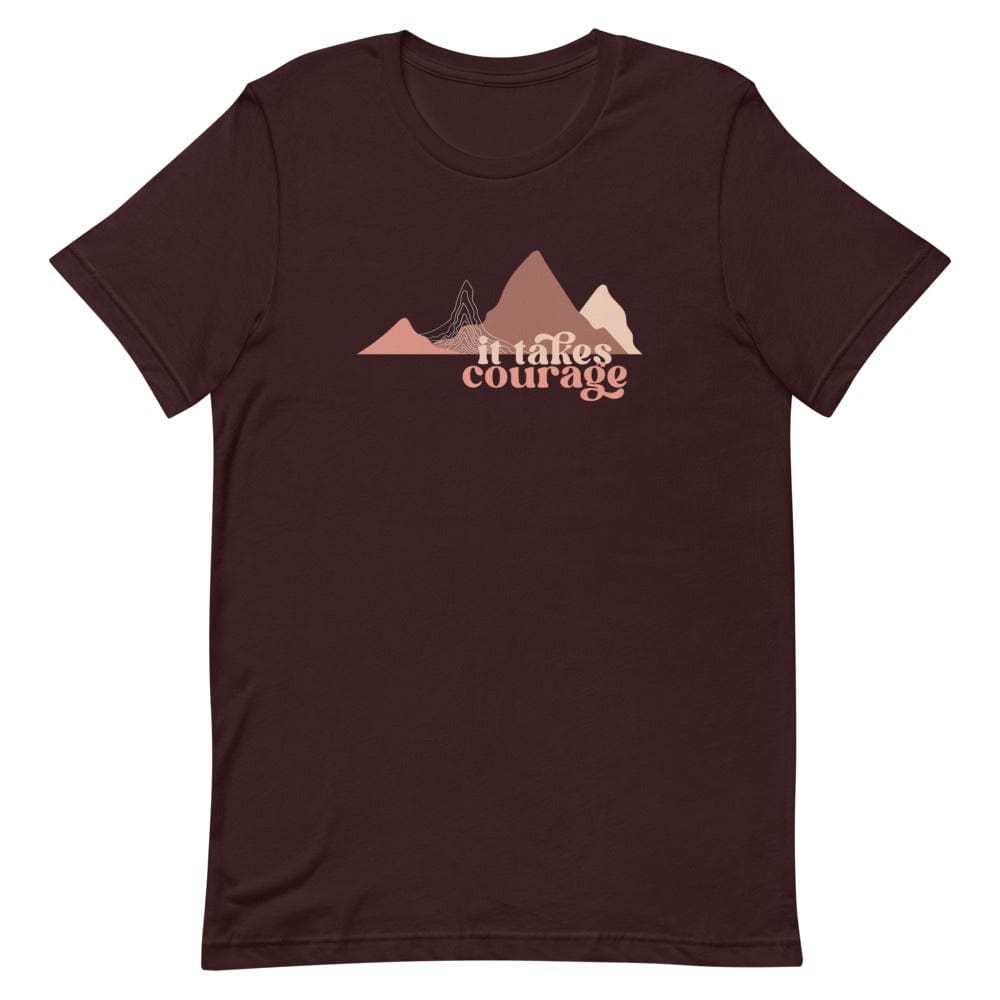 Naupaka Oxblood Black / S It Takes Courage Mountains T-Shirt 6680342_9740