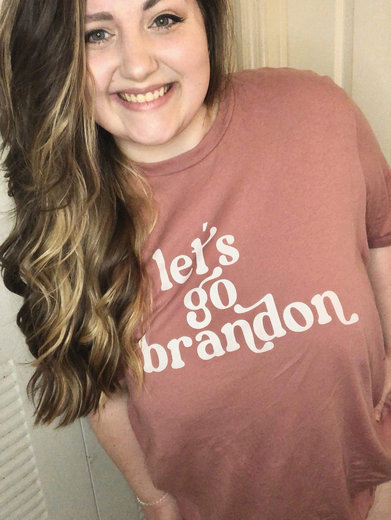 Naupaka PLUS/BUSTY SIZE: Lower Print for larger busts! Let's Go Brandon Short-Sleeve Unisex T-Shirt