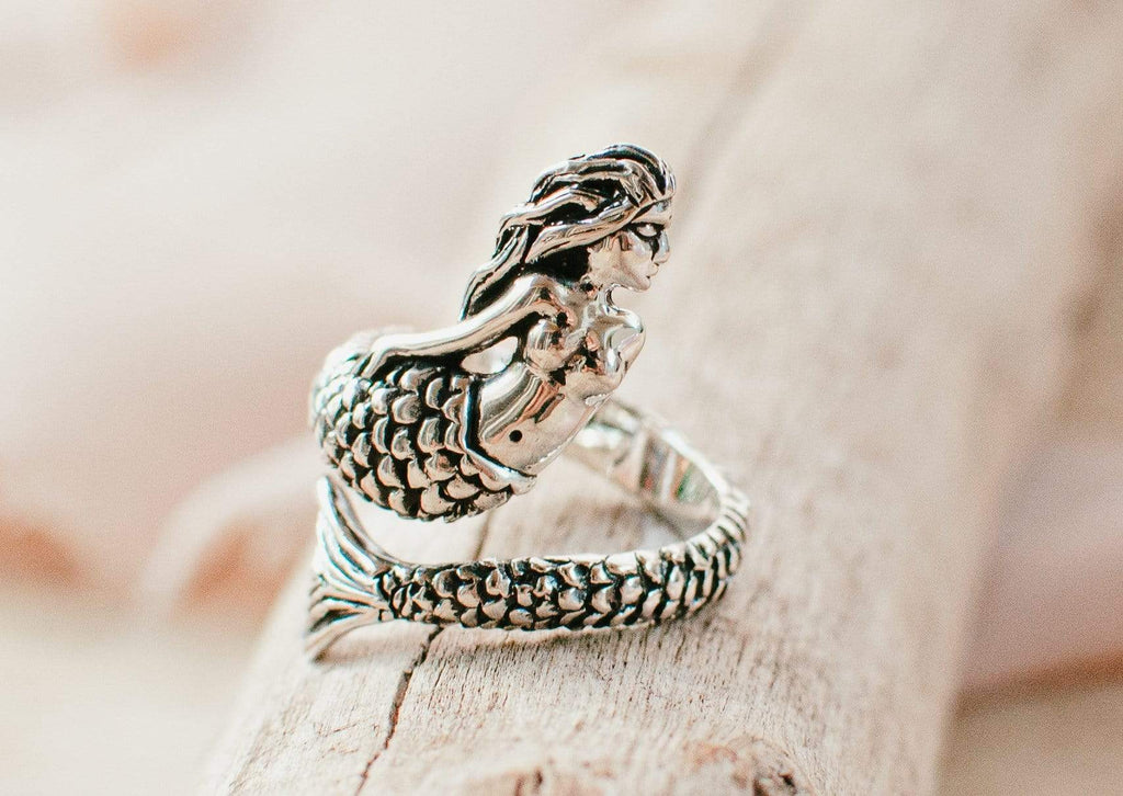 Naupaka Rings Adjustable Mermaid Ring- 925 Sterling Silver