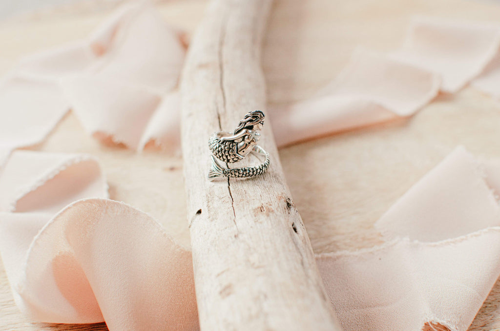 Naupaka Rings Adjustable Mermaid Ring- 925 Sterling Silver
