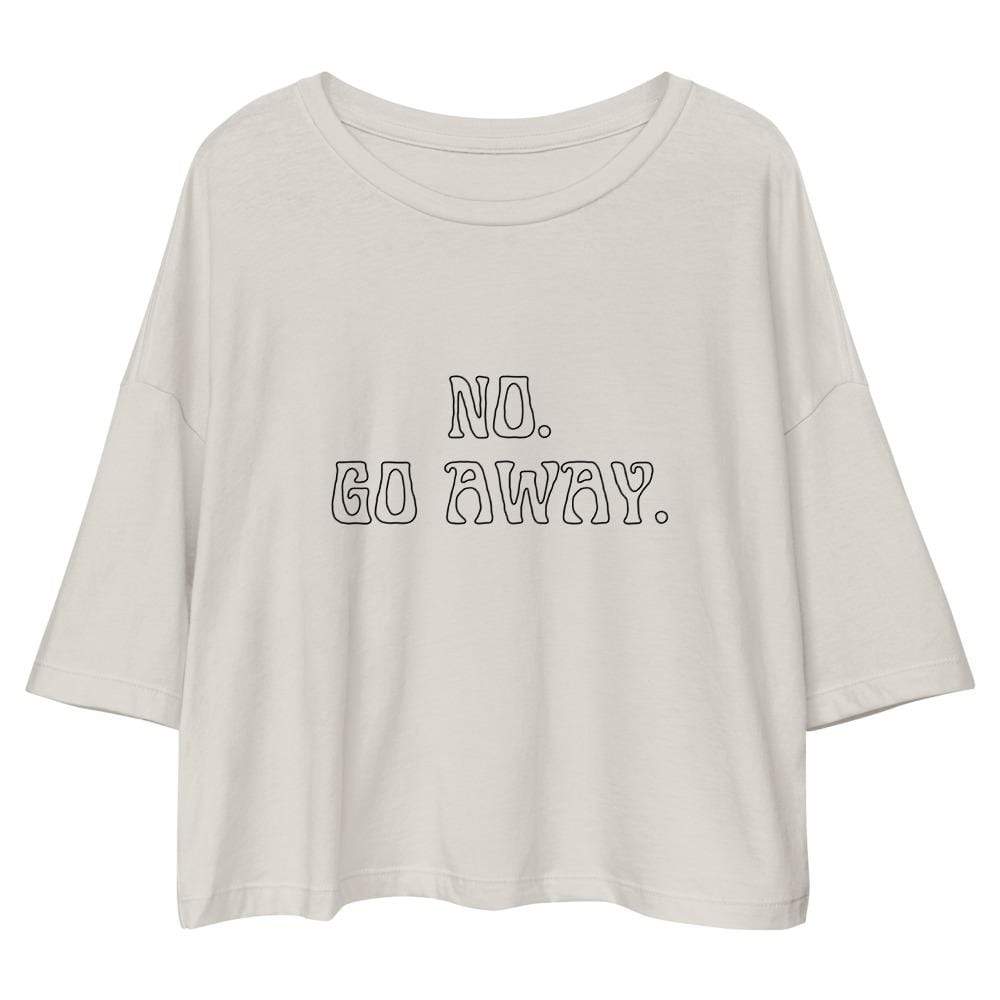 Naupaka S No. Go away. Loose drop shoulder crop top 2511203_12663