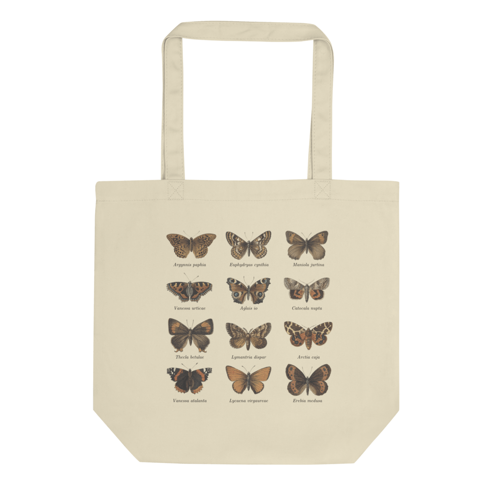 Naupaka Shopping Totes Vintage Illustration Moth & Butterflies Homeschool Totebag 5513226_10458