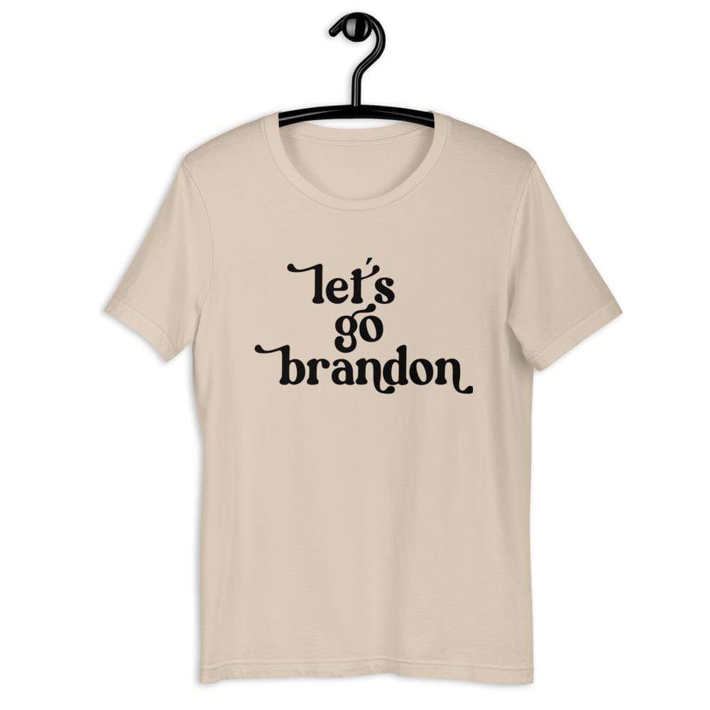 Naupaka Soft Cream / XL PLUS/ BUSTY SIZE: Lower Placement for Larger Busts! Let's Go Brandon Short-Sleeve Unisex T-Shirt 7211291_4154