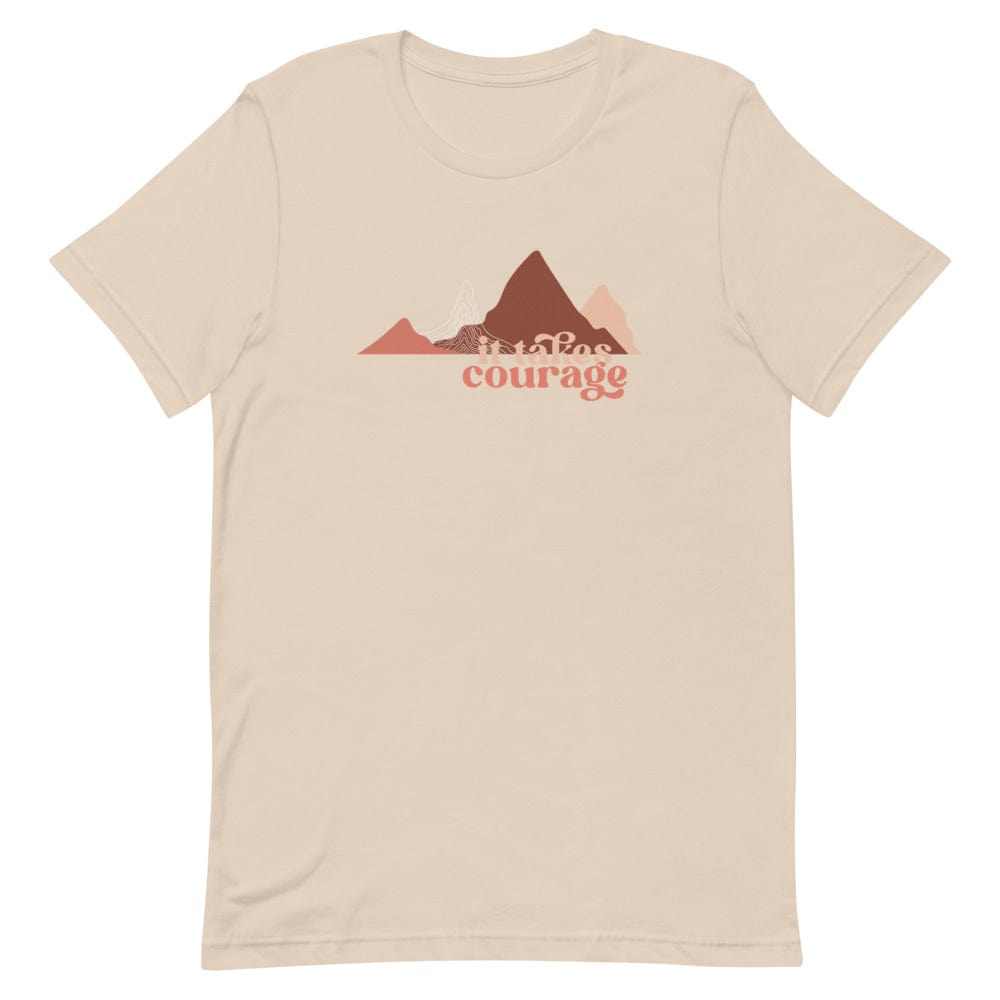 Naupaka Soft Cream / XS It Takes Courage Mountains T-Shirt 6680342_9554