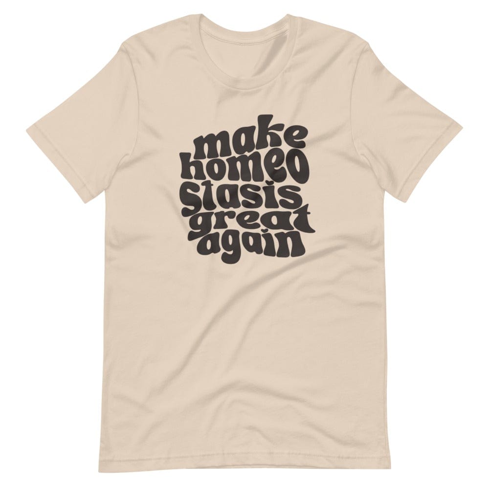 Naupaka Soft Cream / XS Make Homeostasis Great Again Crew Neck Tee Shirt 7369063_9554