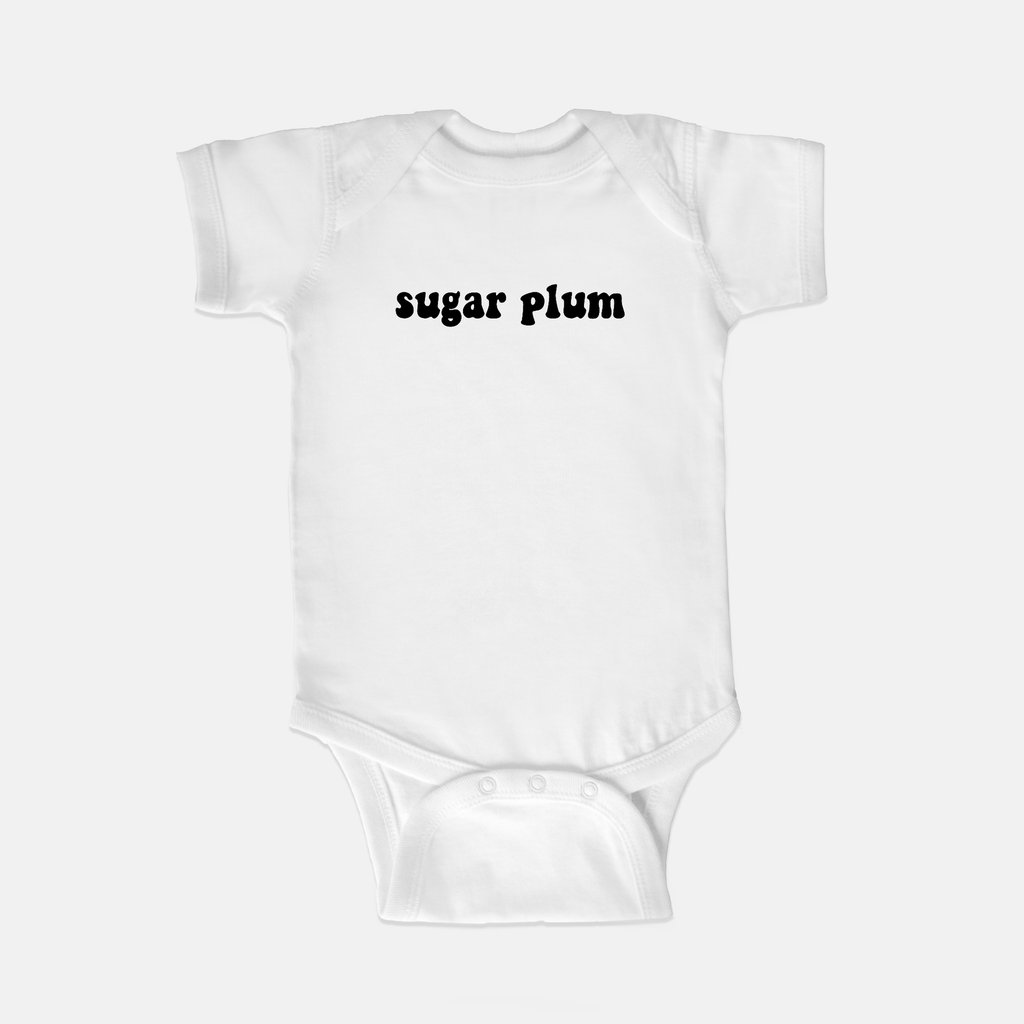 Naupaka Trading Co. Baby Clothing 6 mo. / White Sugar Plum Nickname Baby One Piece PMC10-WT-6mo.146539 Sugar Plum Nickname Baby One Piece