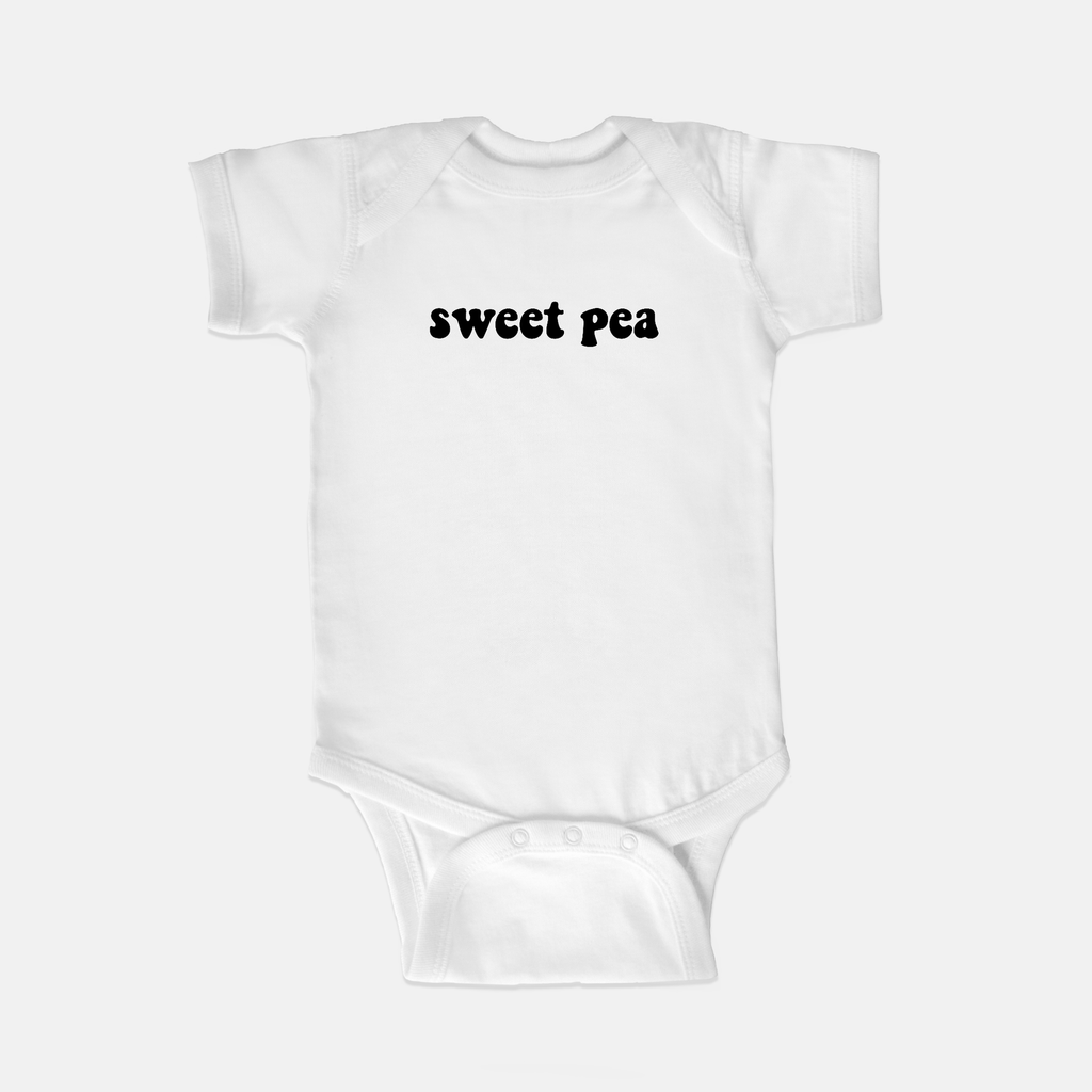Naupaka Trading Co. Baby Clothing 6 mo. / White Sweet Pea Baby One Piece PMC10-WT-6mo.146557 Sweet Pea Baby One Piece 