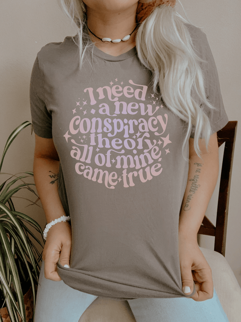 Naupaka Trading Co. T-Shirts Conspiracy Theory (Pastel) Bella Canvas Unisex Tee 3001 Conspiracy Theory (Pastel) Bella Canvas Unisex Tee 3001