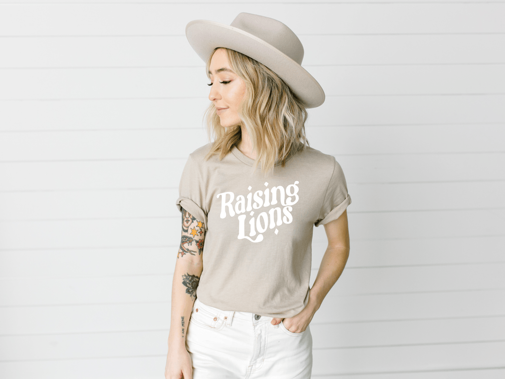 Naupaka Trading Co. T-Shirts Naupaka Raising Lions Adult Tee Shirt (Heathered colors)