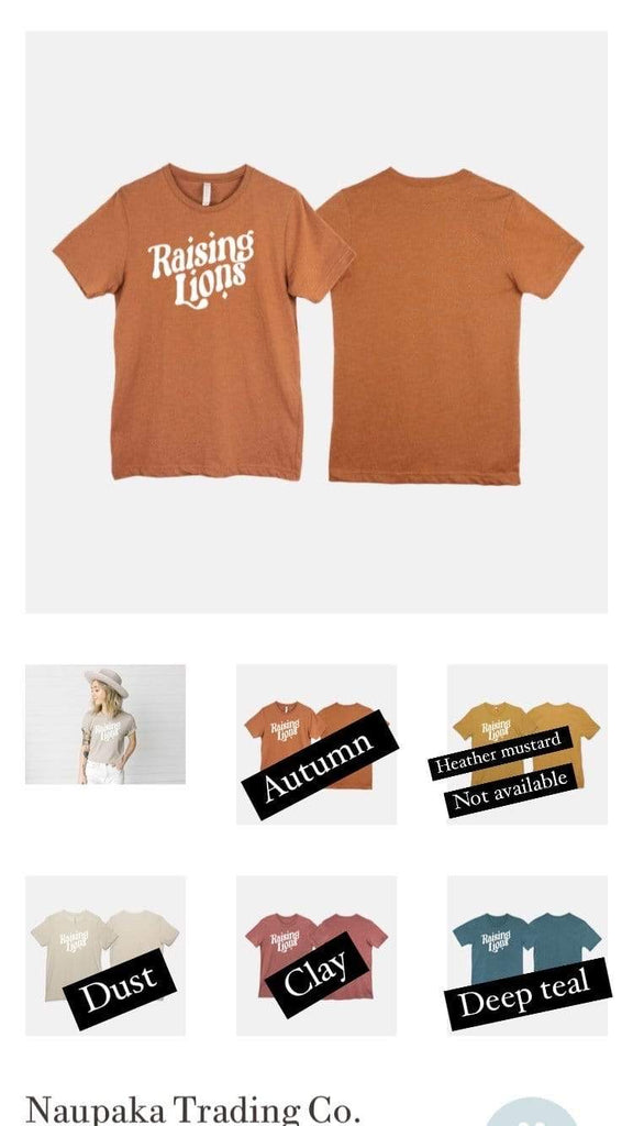 Naupaka Trading Co. T-Shirts Naupaka Raising Lions Adult Tee Shirt (Heathered colors)