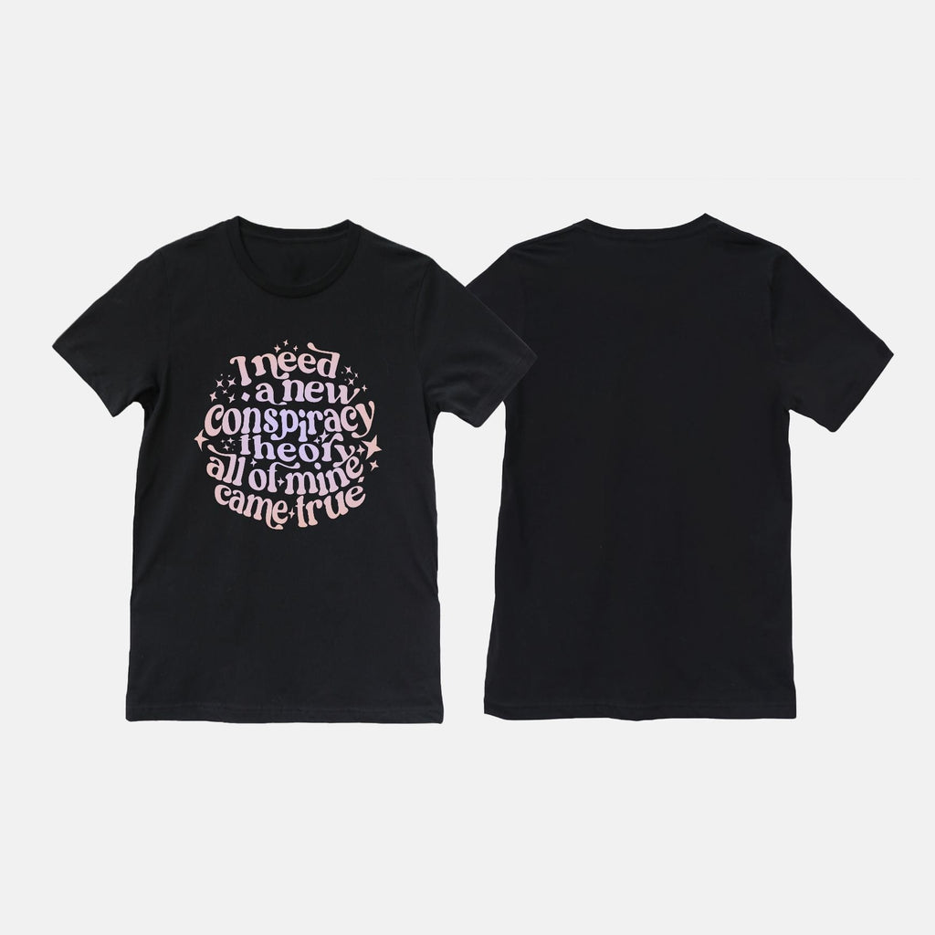 Naupaka Trading Co. T-Shirts Small / Black Conspiracy Theory (Pastel) Bella Canvas Unisex Tee 3001 PMA29-OneSide-BK-S.197077 Conspiracy Theory (Pastel) Bella Canvas Unisex Tee 3001