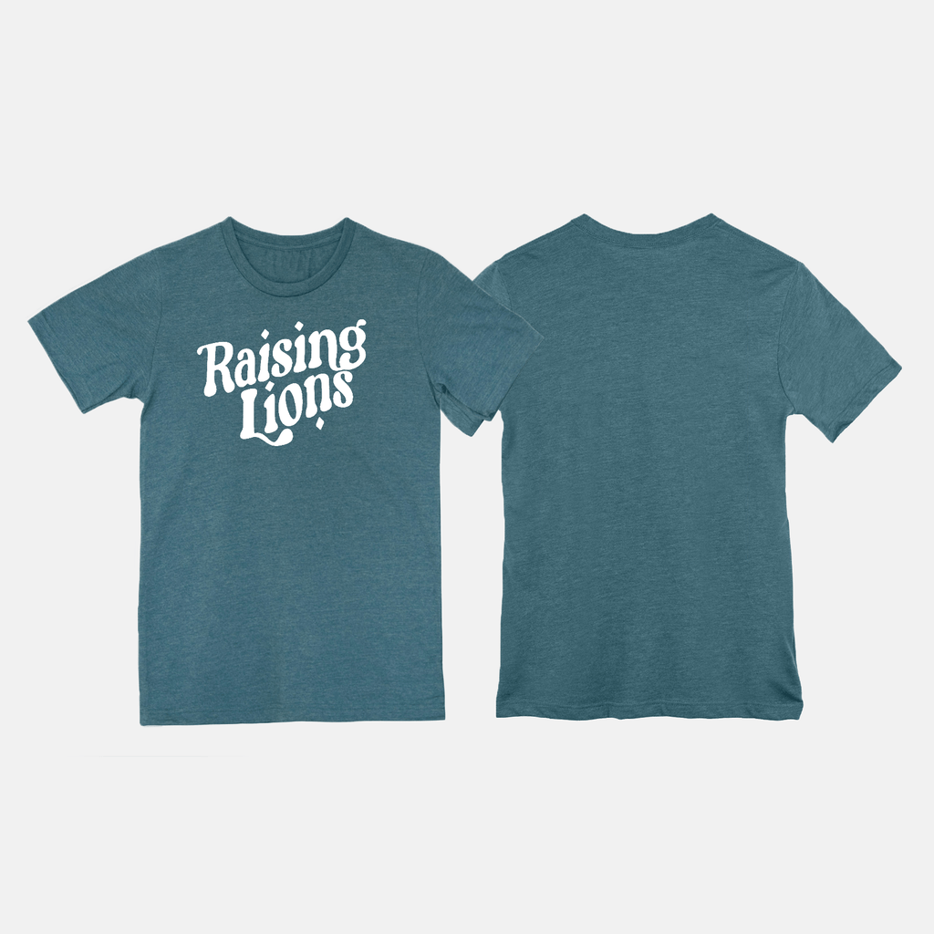 Naupaka Trading Co. T-Shirts Small / Heather Deep Teal Raising Lions Tee Shirt PMA29-OneSide-HTHDPTEAL-S.126921 Raising Lions Tee Shirt