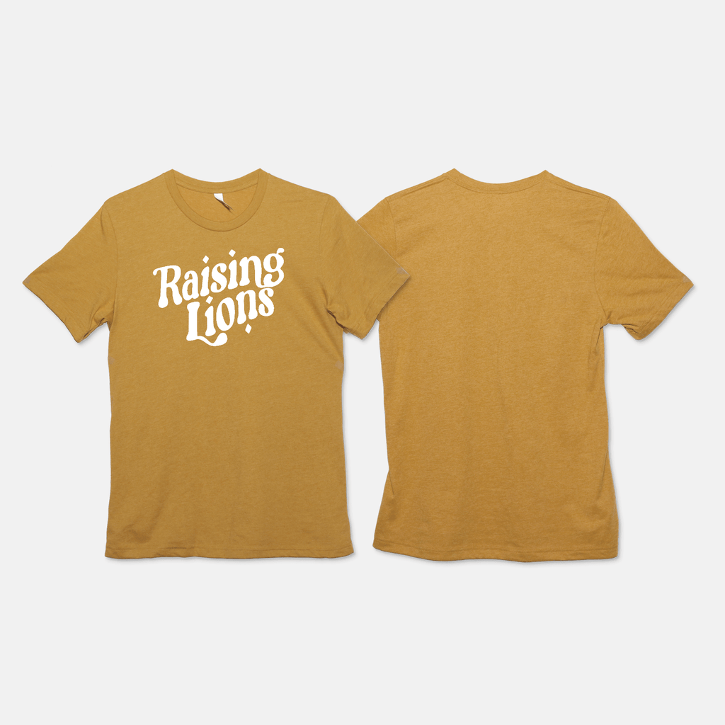 Naupaka Trading Co. T-Shirts Small / Heather Mustard Raising Lions Tee Shirt PMA29-OneSide-HTHMUSTARD-S.126918 Raising Lions Tee Shirt