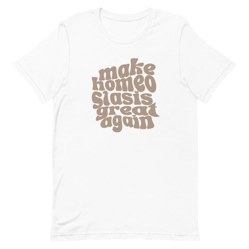 Naupaka XS Make Homeostasis Great Again Crew Neck T-Shirt (Desert Tan Ink) 7205131_9526