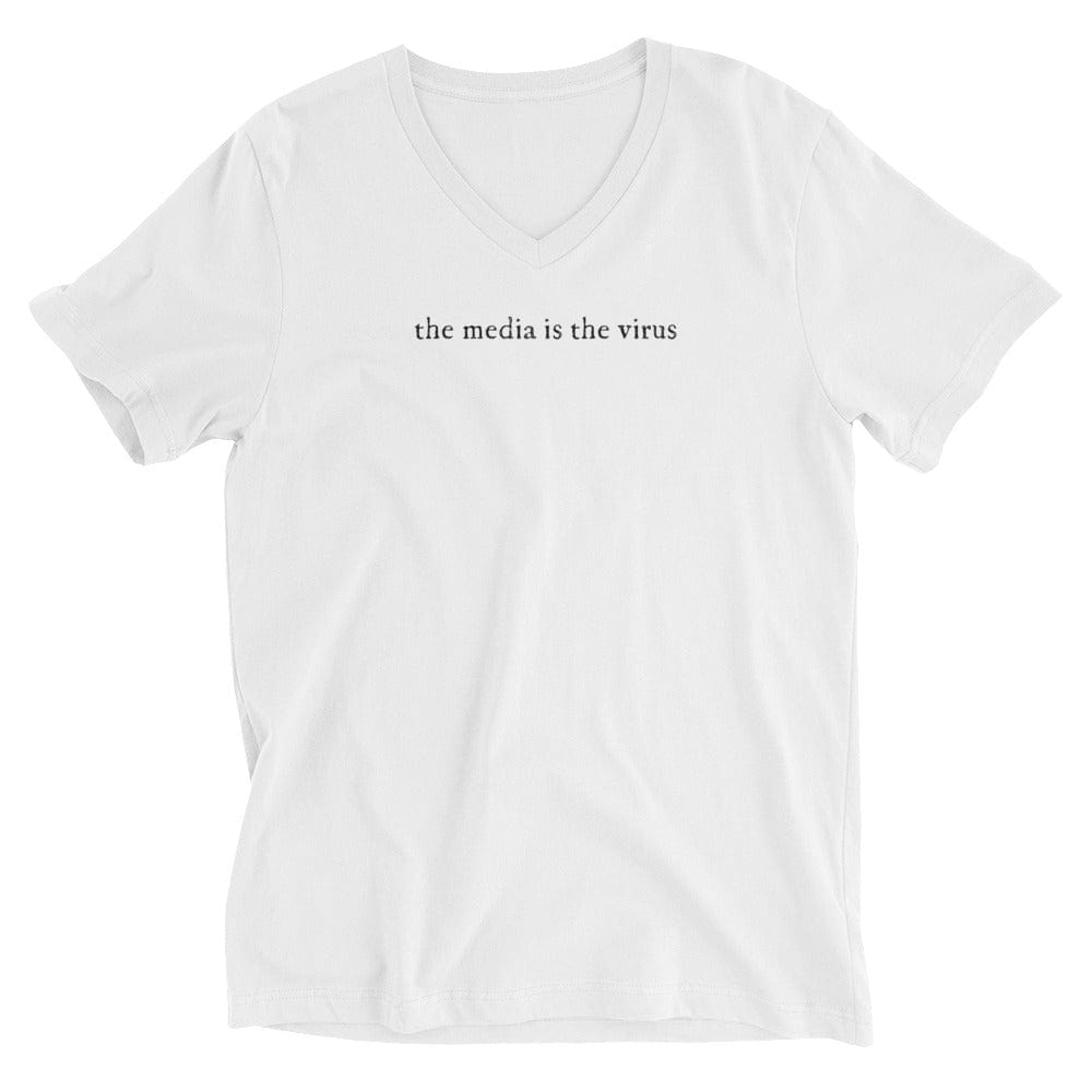 Naupaka XS The Media is the Virus Unisex Short Sleeve V-Neck T-Shirt 3122630_8023